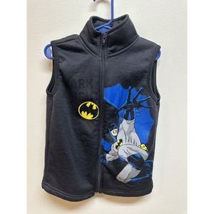 Boys Batman Vest Sleeveless | Size 5/6 | Full Comic Fleece